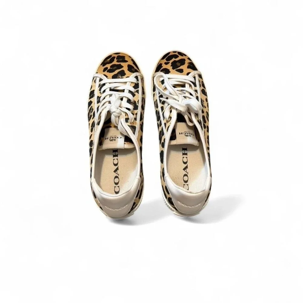 Coach Leopard‎ Print Low Top Sneakers